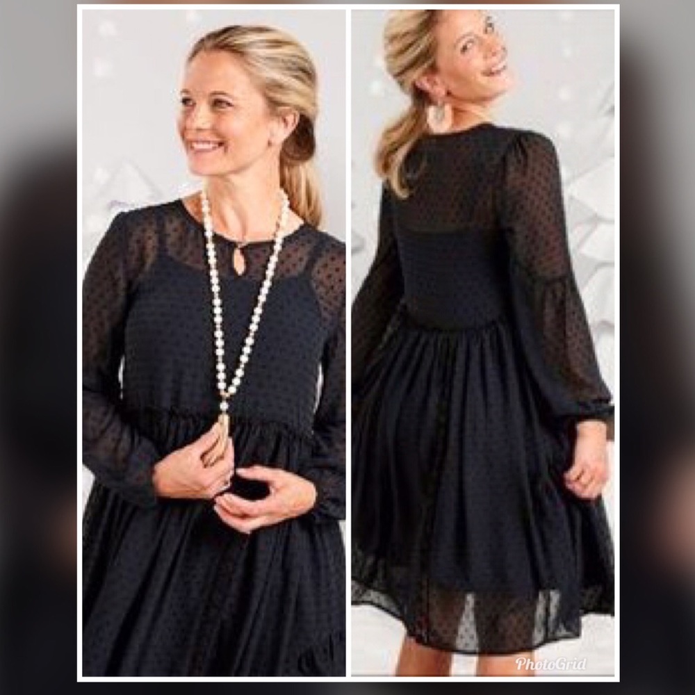 Matilda Jane Black Swiss Dot Dress